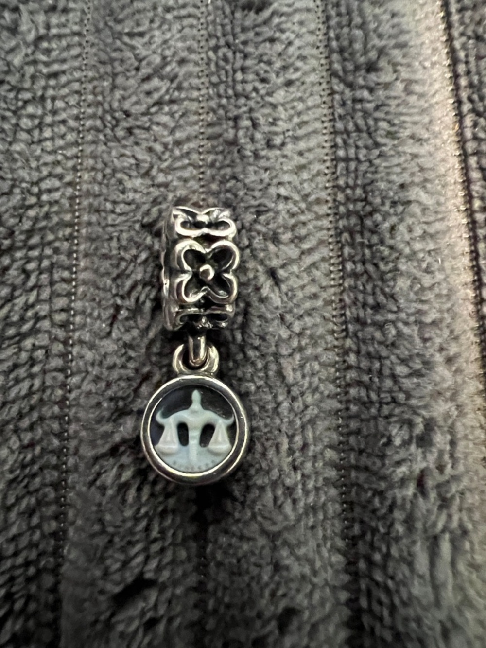 Pandora Libra Agate Cameo Zodiac Dangle Charm